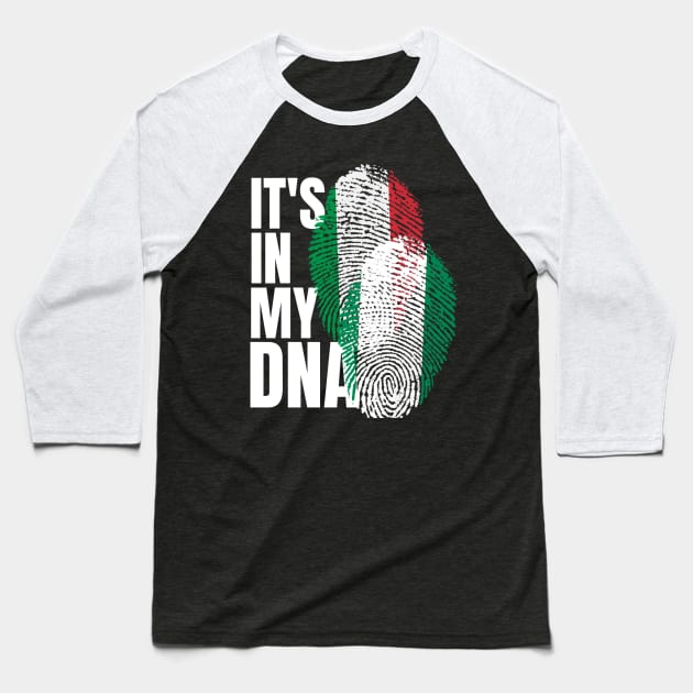 Italian And Nigerian Mix DNA Heritage Flag Gift Baseball T-Shirt by Just Rep It!!